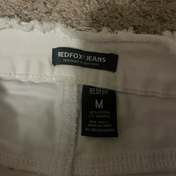 White Frayed Denim Women Shorts - Picture 7 of 7